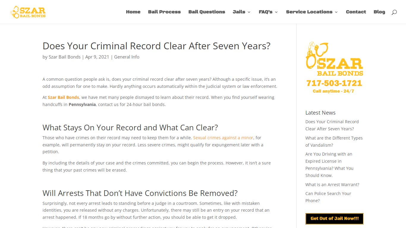 Does Your Criminal Record Clear After Seven Years?